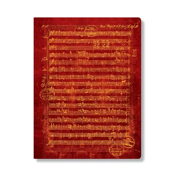 Notebook A4 Paperblanks - Mozart, the Hunt, musical staff