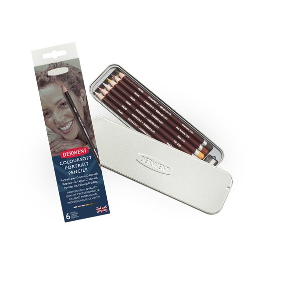 Coloured pencil assortment 6 pcs Derwent - Coloursoft Skintones