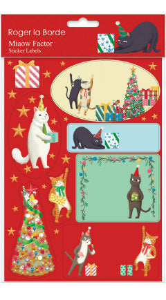Christmas package labels Roger la Borde - Miaow factor