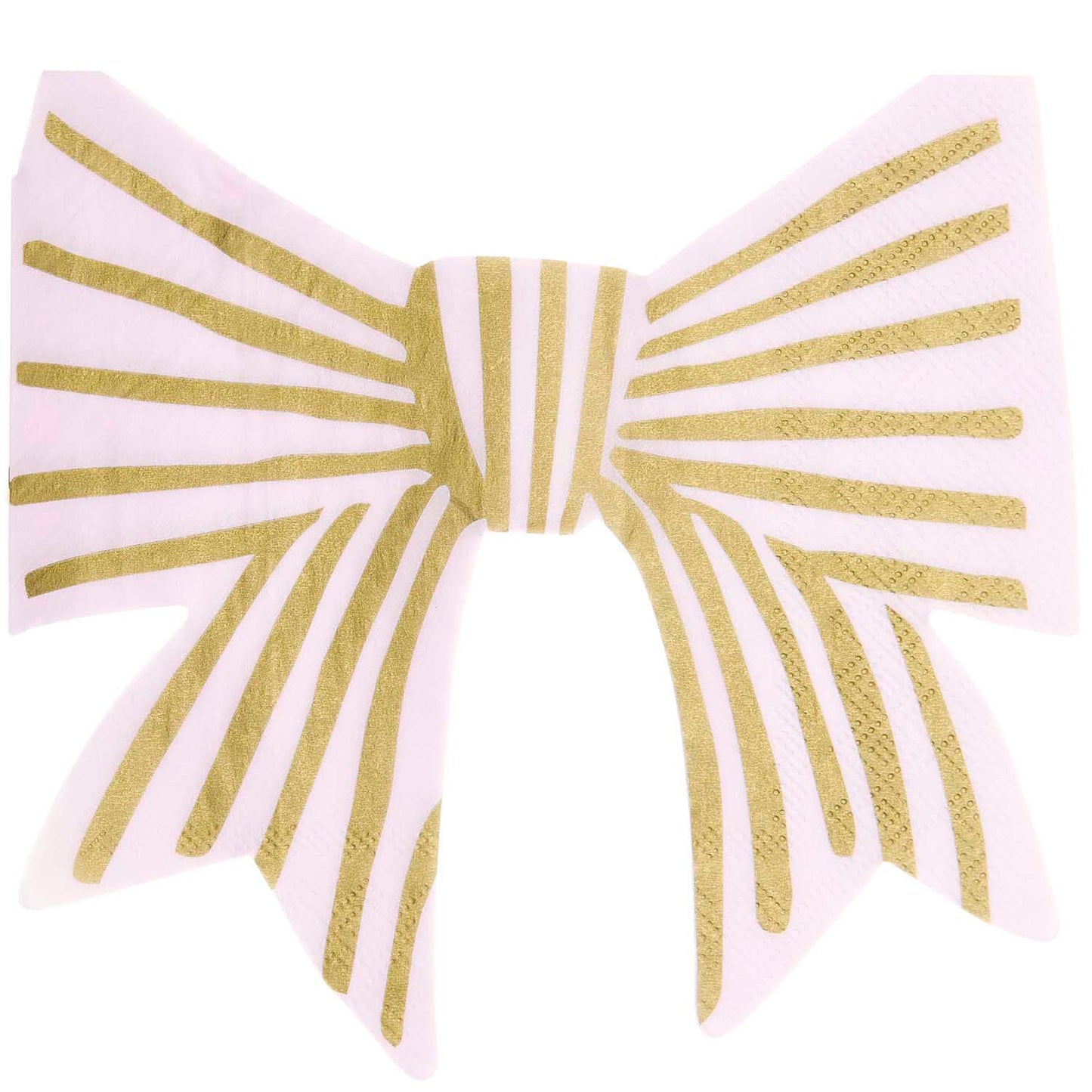 Napkin 20 pcs Rico Design - Striped bow set pink