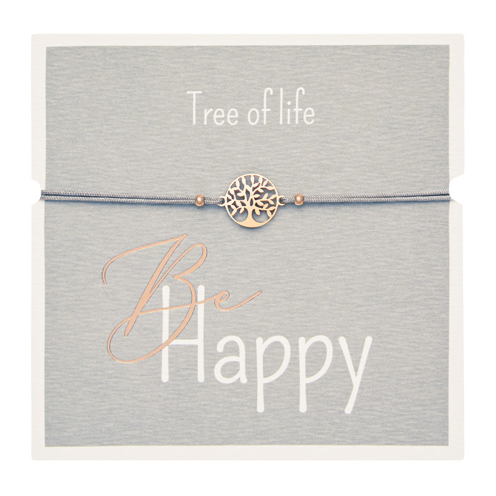 Bracelet HCA Be Happy - Tree of life, rose gold