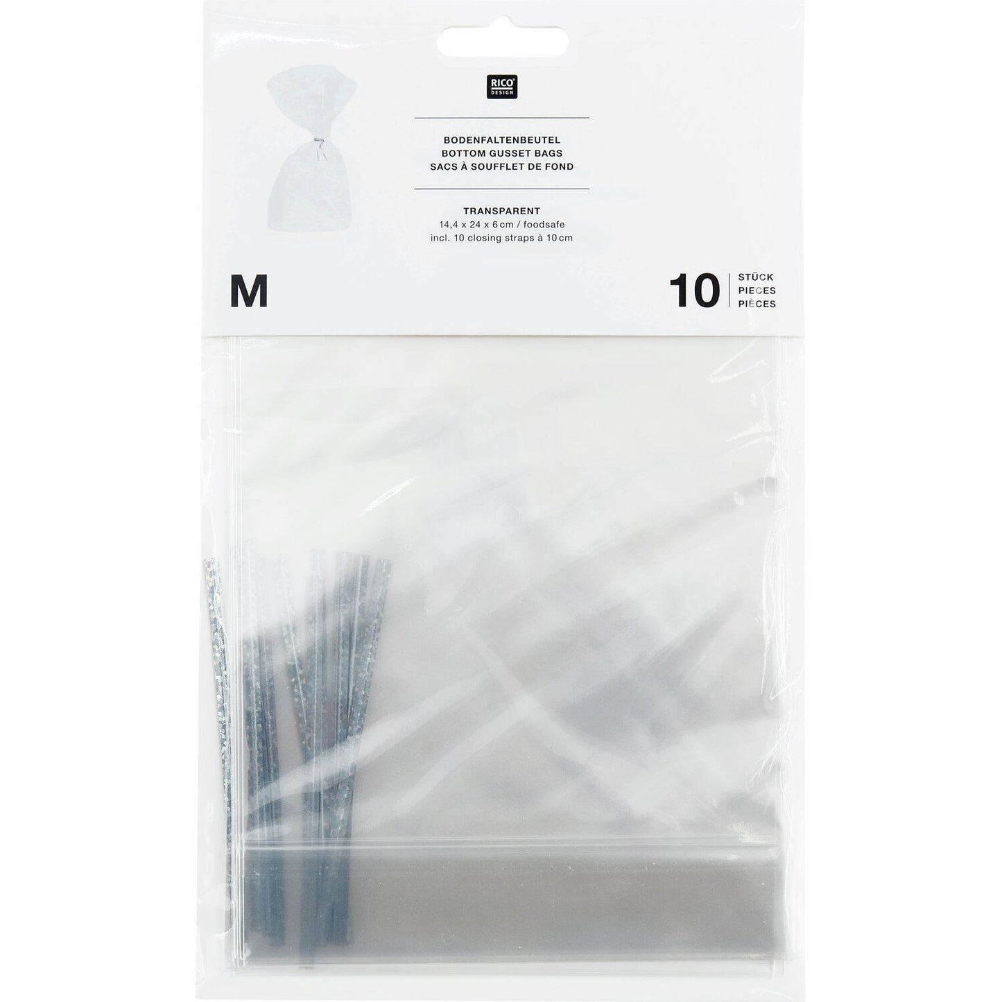 Gift bags Rico Design - Transparent M