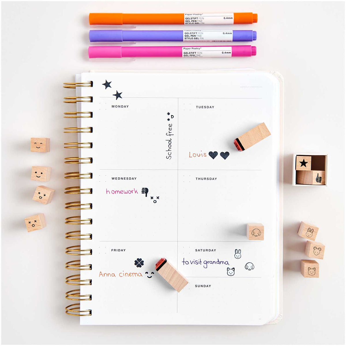 Stamp set Rico Design - Animals, mini