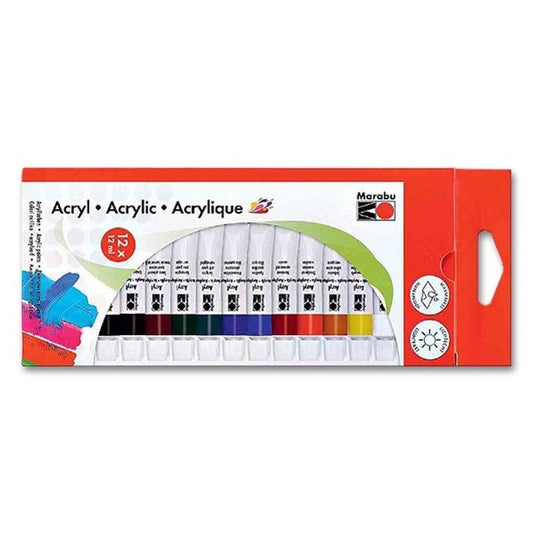 Akryylivärilajitelma 12x12ml Marabu