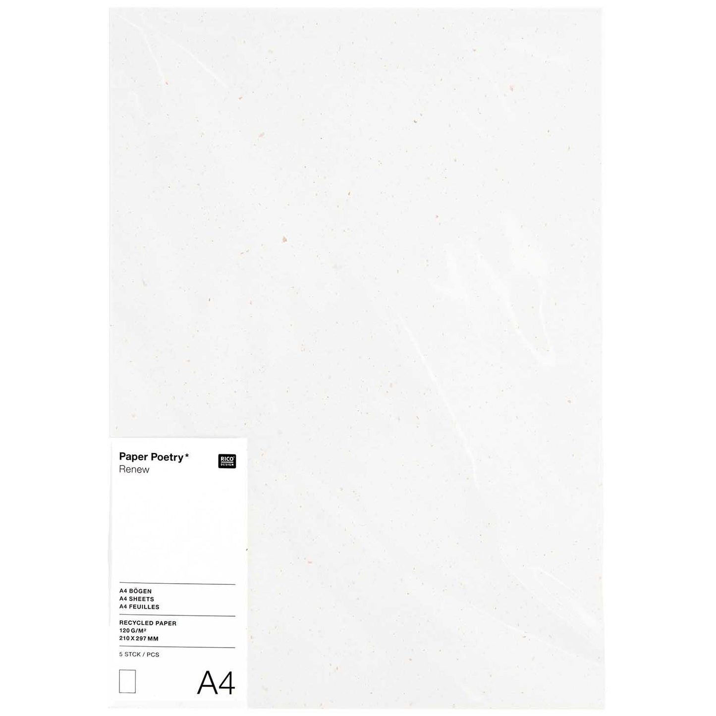 Letter paper A4 Rico Design - Off-white Rose Gold, 5 pcs