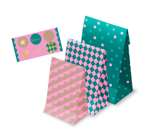 Gift bag set Putinki Moments - Balls and diagonal square
