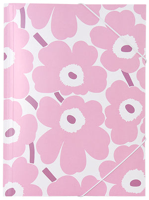 Kulmalukkokansio Marimekko - Unikko vaaleanpunainen