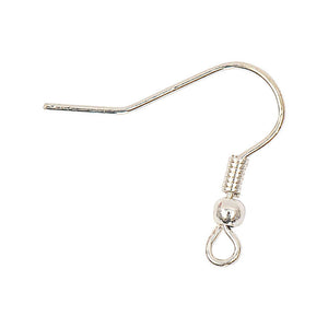 RICO earring hook 10 pcs silver-colored