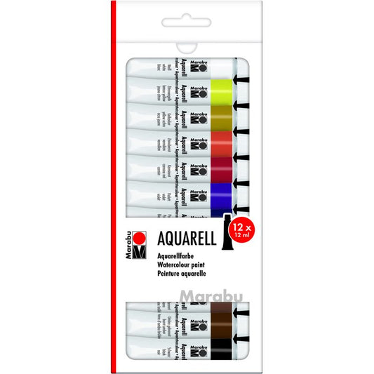 Akvarellivärilajitelma 12x12ml Marabu