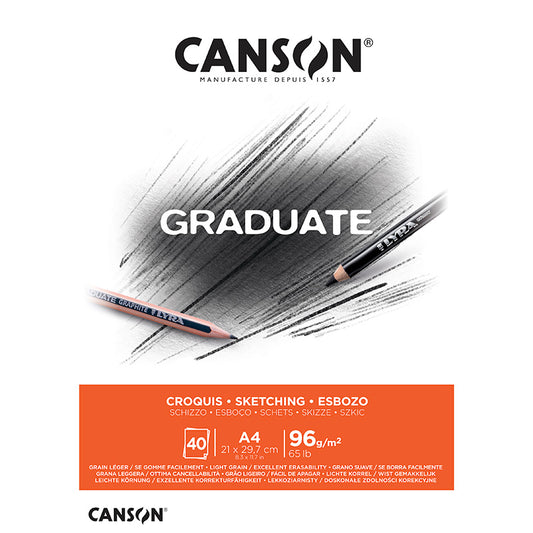 Luonnoslehtiö A4 96g Canson Graduate Sketch