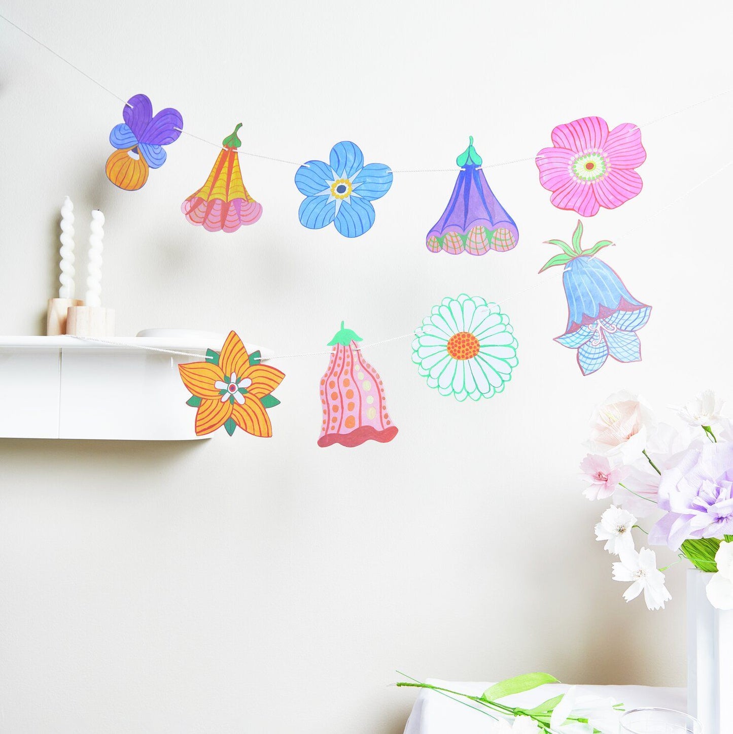 Decorative ribbon Rico Design - Midsommar Magic, Flowers