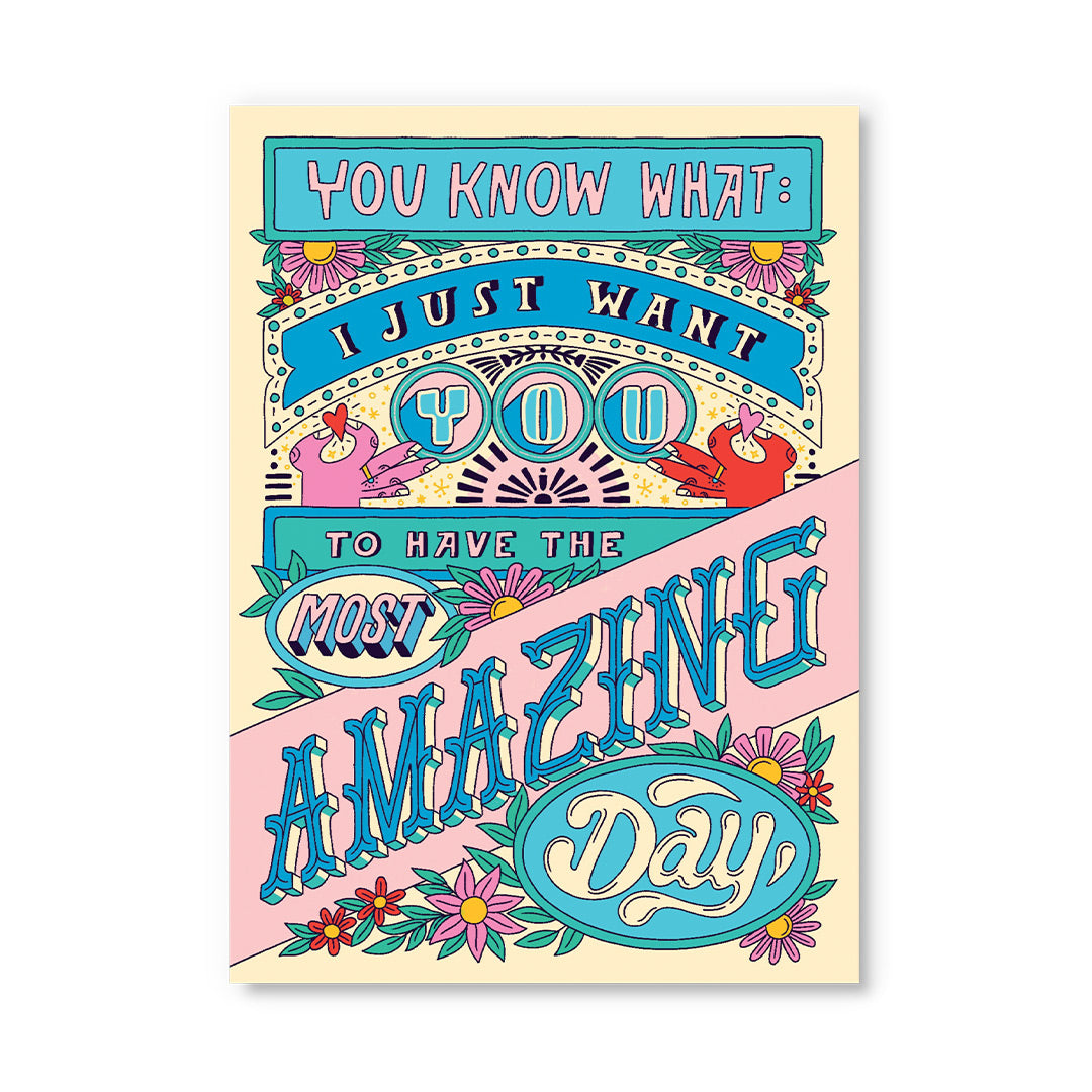 Postikortti Ohh Deer - Most Amazing Day