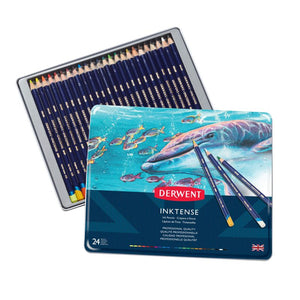 Derwent Inktense Ink Pencil Assortment, 24 pcs
