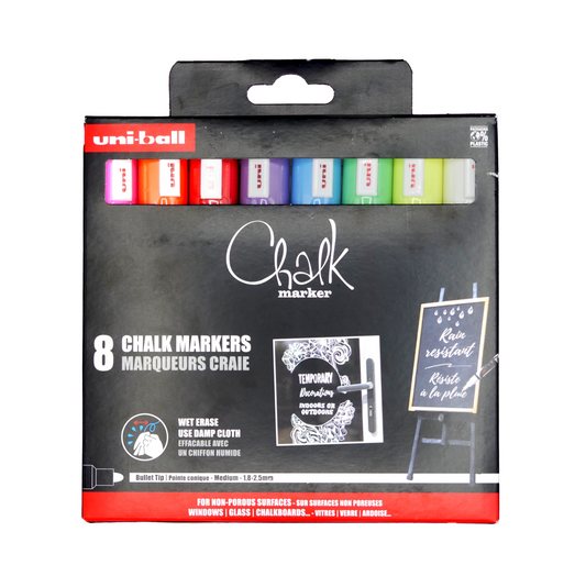 Uni Chalk 8 kpl liitutaulutussi PWE-5M 1,8 - 2,5 mm