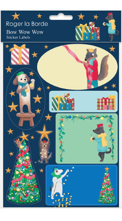Christmas package labels Roger la Borde - Bow wow wow
