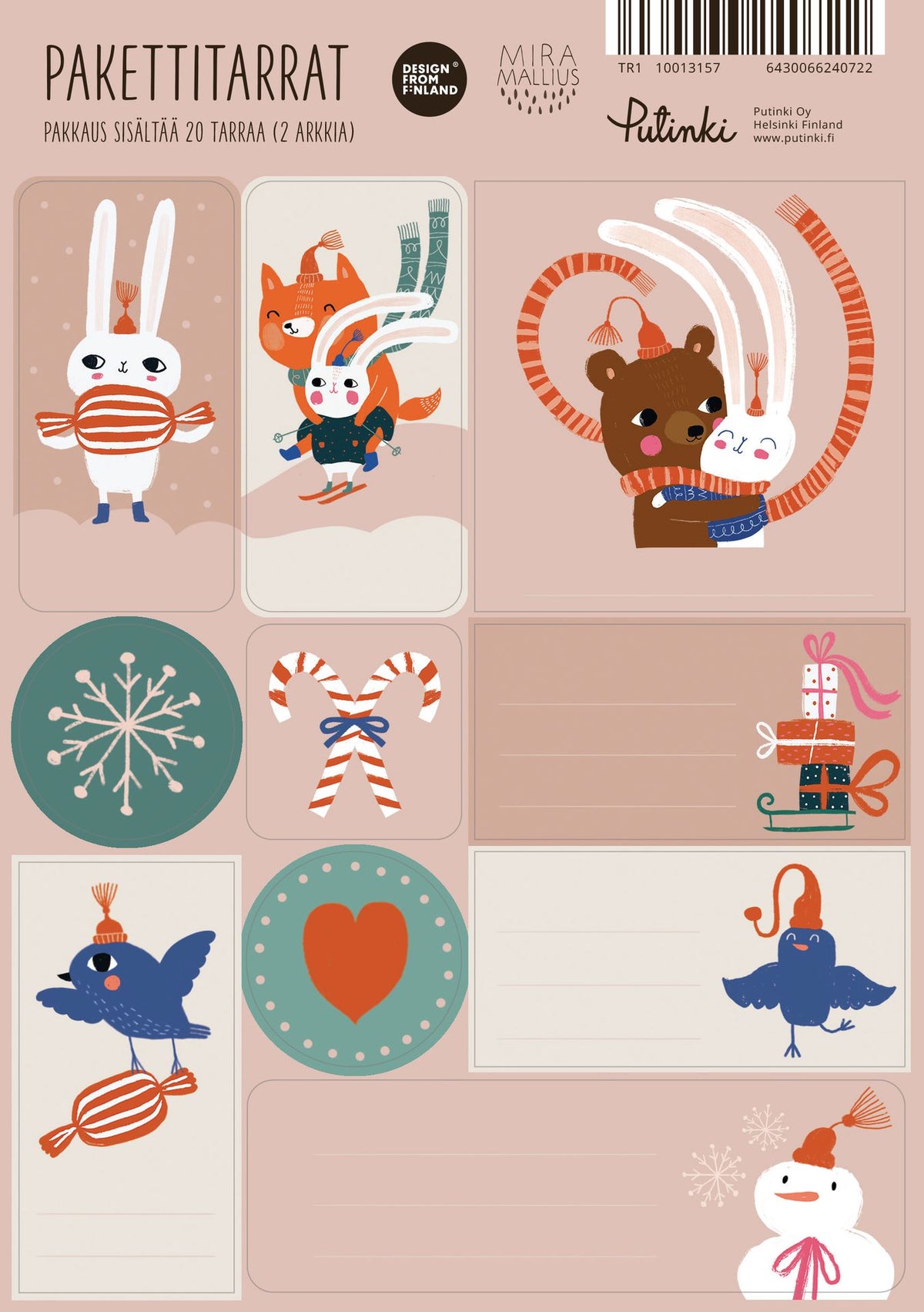 Package labels Mira Mallius - Christmas 2023