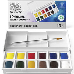 Watercolor assortment 12x1/2 pans WN Cotman
