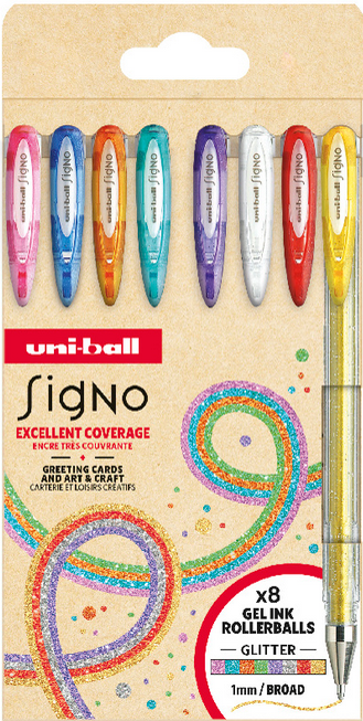 Geelikynät 8kpl Uni Signo - Metallic