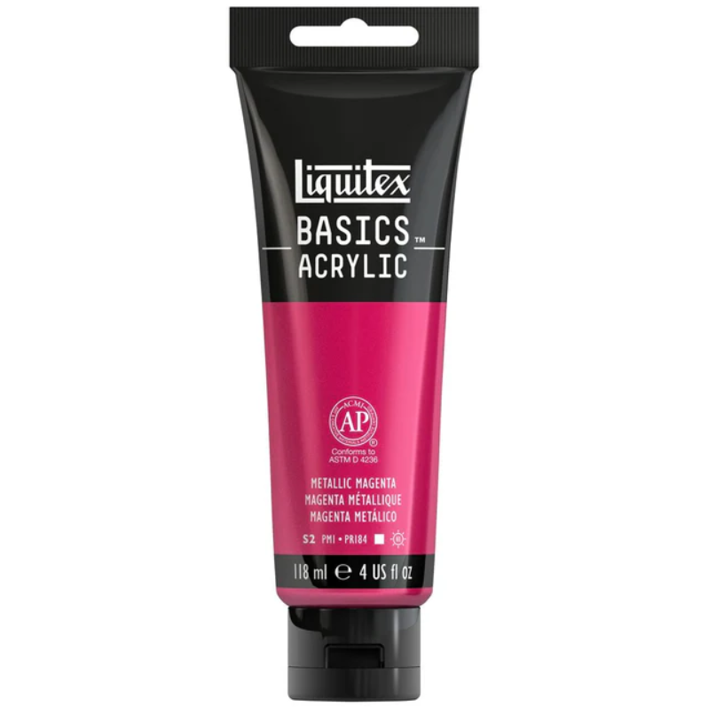 Liquitex Basics 118ml acrylic paint - Metallic Magenta