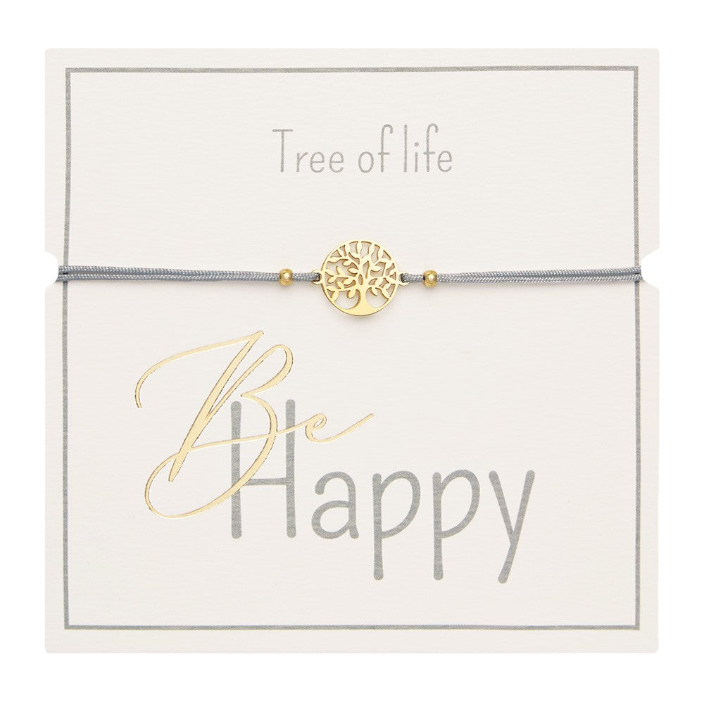 Bracelet HCA Be Happy - Tree of life, gold