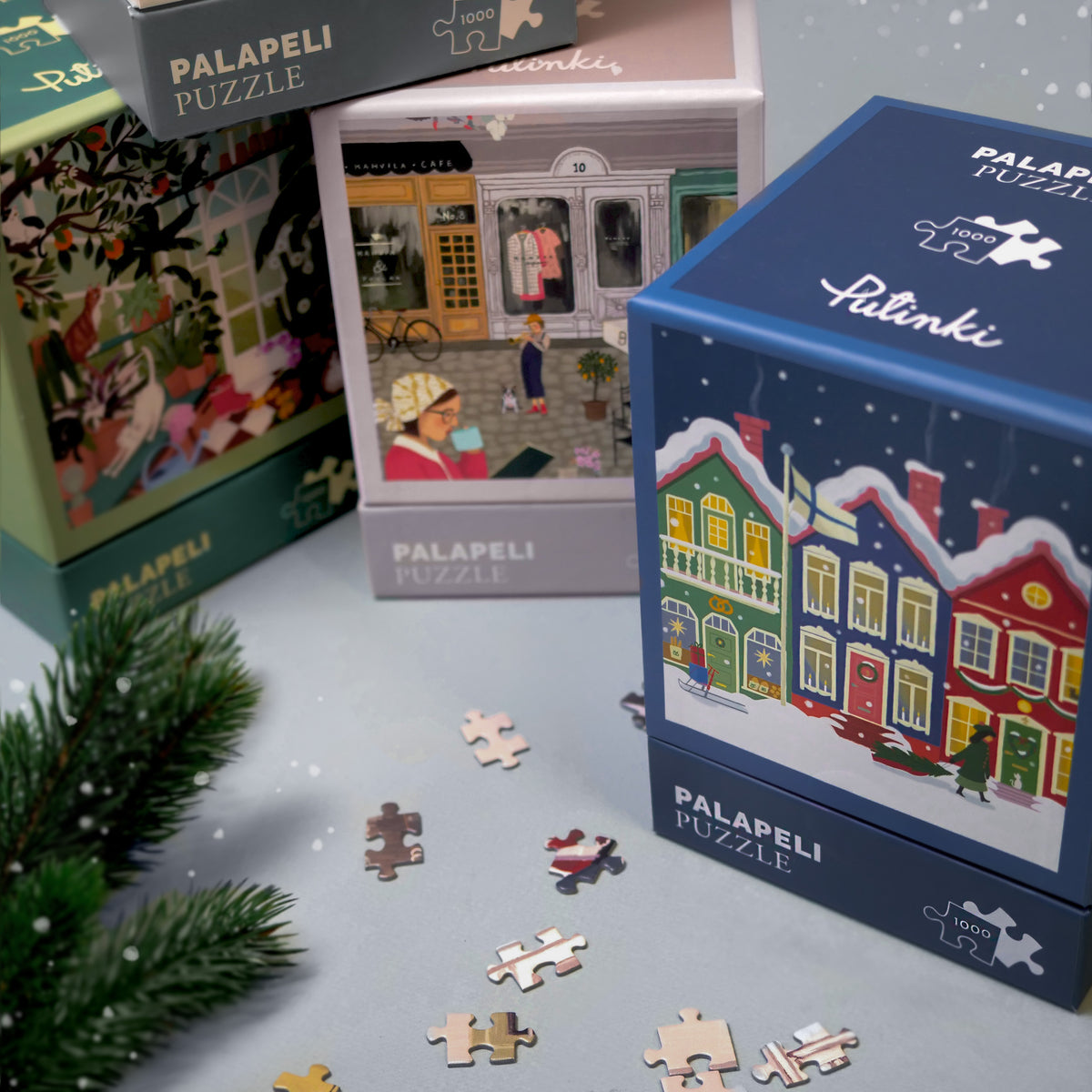 Puzzle Putinki Polka Paper - Talvikylä