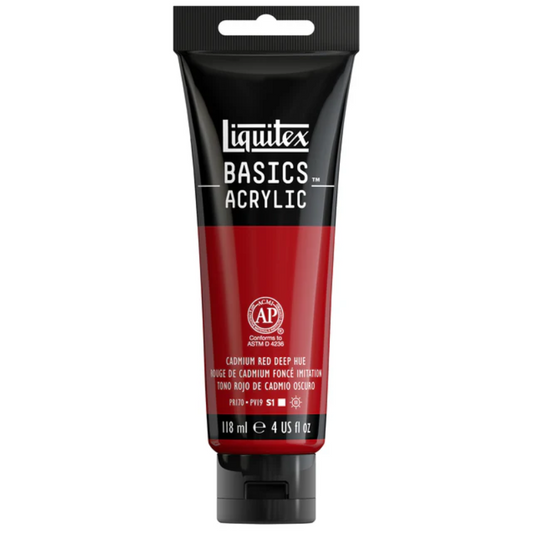 Liquitex Basics 118ml Acrylic Color - 311 Cadmium Red Deep Hue
