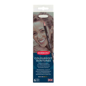 Coloured pencil assortment 6 pcs Derwent - Coloursoft Skintones