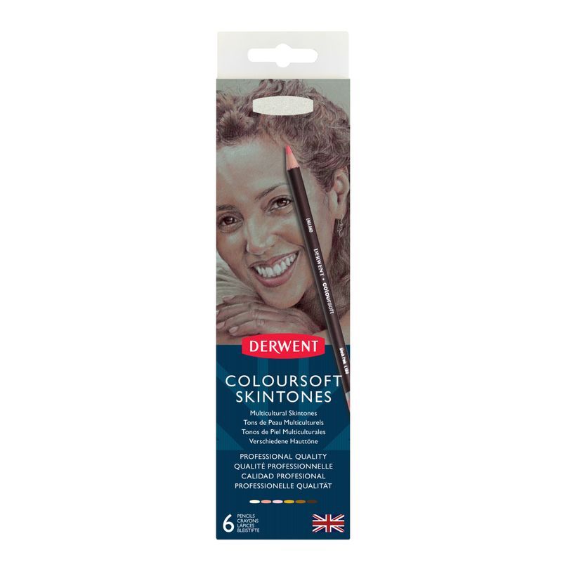 Coloured pencil assortment 6 pcs Derwent - Coloursoft Skintones