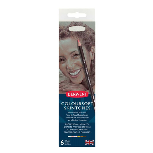 Värikynälajitelma 6 kpl Derwent - Coloursoft Skintones