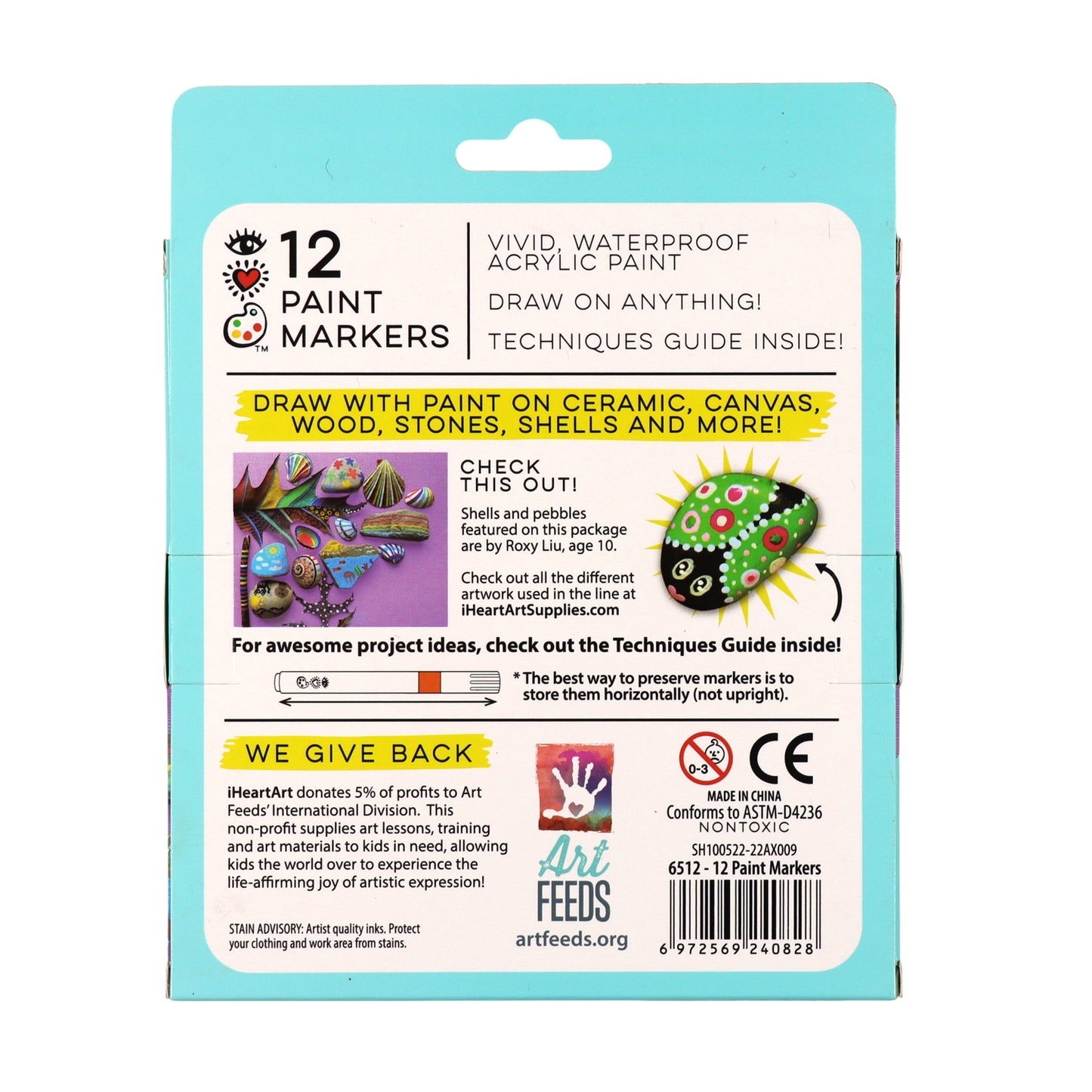 iHeart Acrylic Marker Assortment 12 pcs - Basic Tones