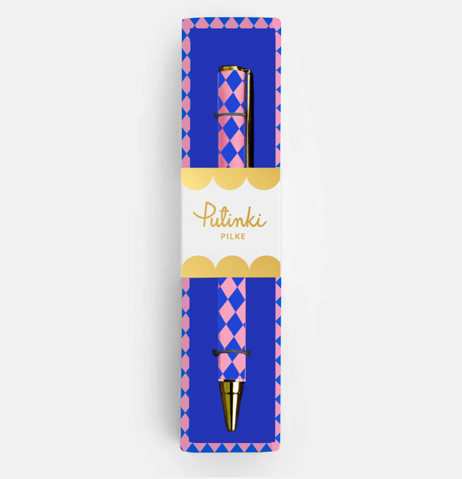 Ballpoint pen Putinki Design - Pilke plaid pattern