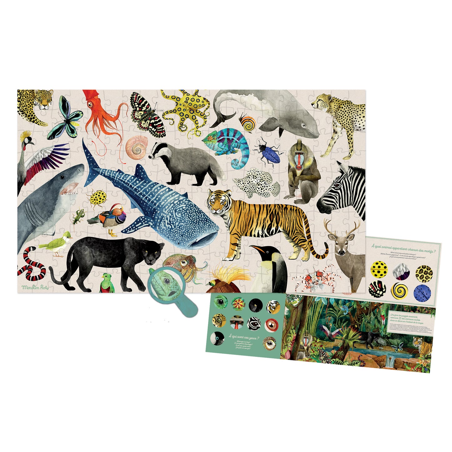 Puzzle Moulin Roty - Animals of the world