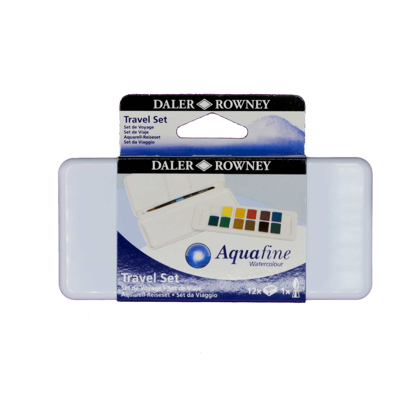 Aquafine Watercolor Set - Travel Set 12 Half Buttons