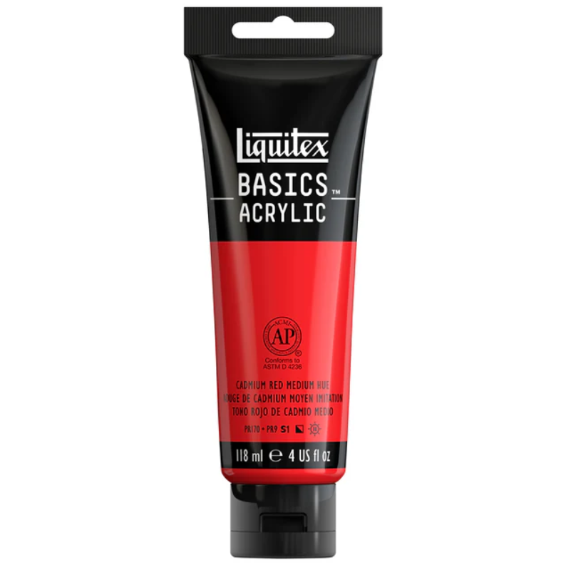 Liquitex Basics 118ml Acrylic Color - 151 Cadmium Red Medium Hue