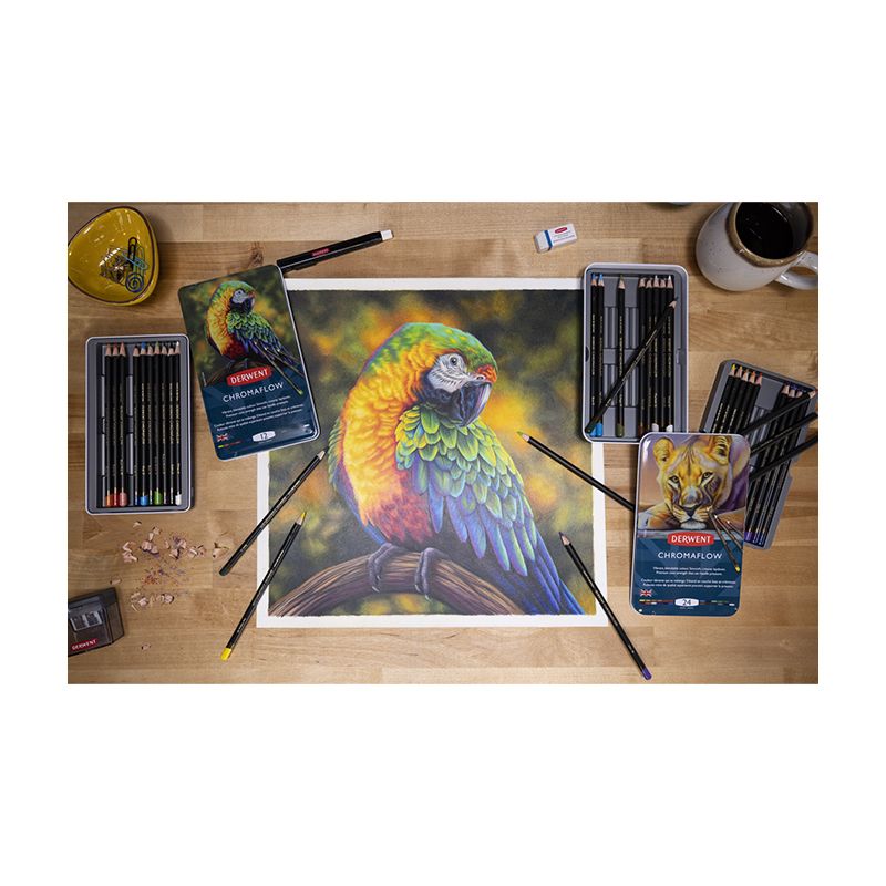 Colored pencil assortment 12 pcs Derwent - Chromaflow