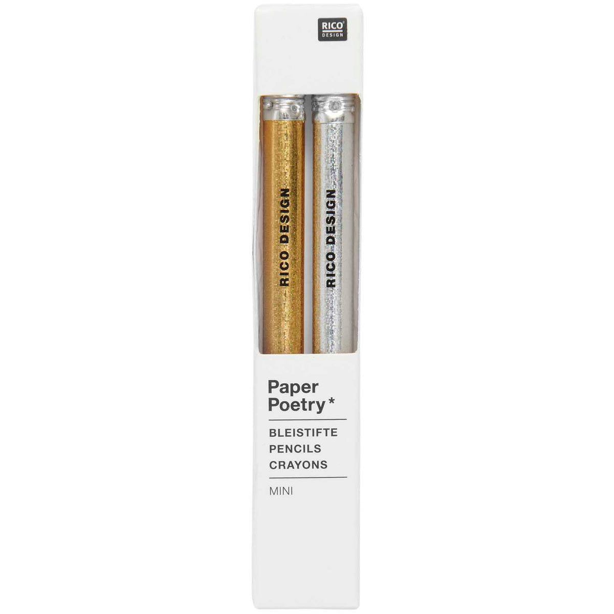 Pencils Paper Poetry - Mini Gold and Silver
