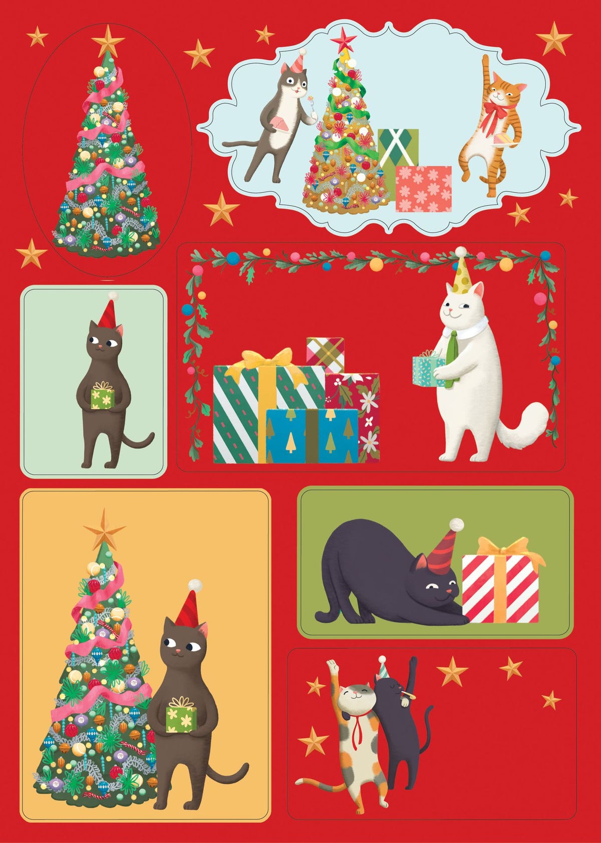Christmas package labels Roger la Borde - Miaow factor