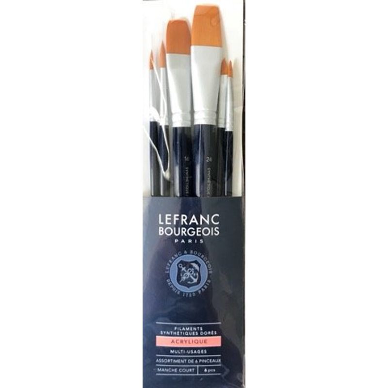 Brush Set 6pcs Short Handle LB - Acrylic