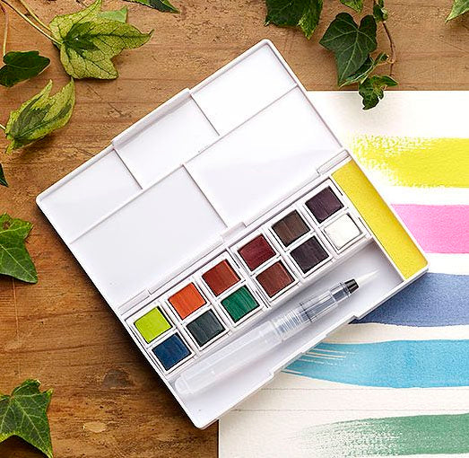 Akvarellivärit 12 nappia Derwent - Inktense Set 02