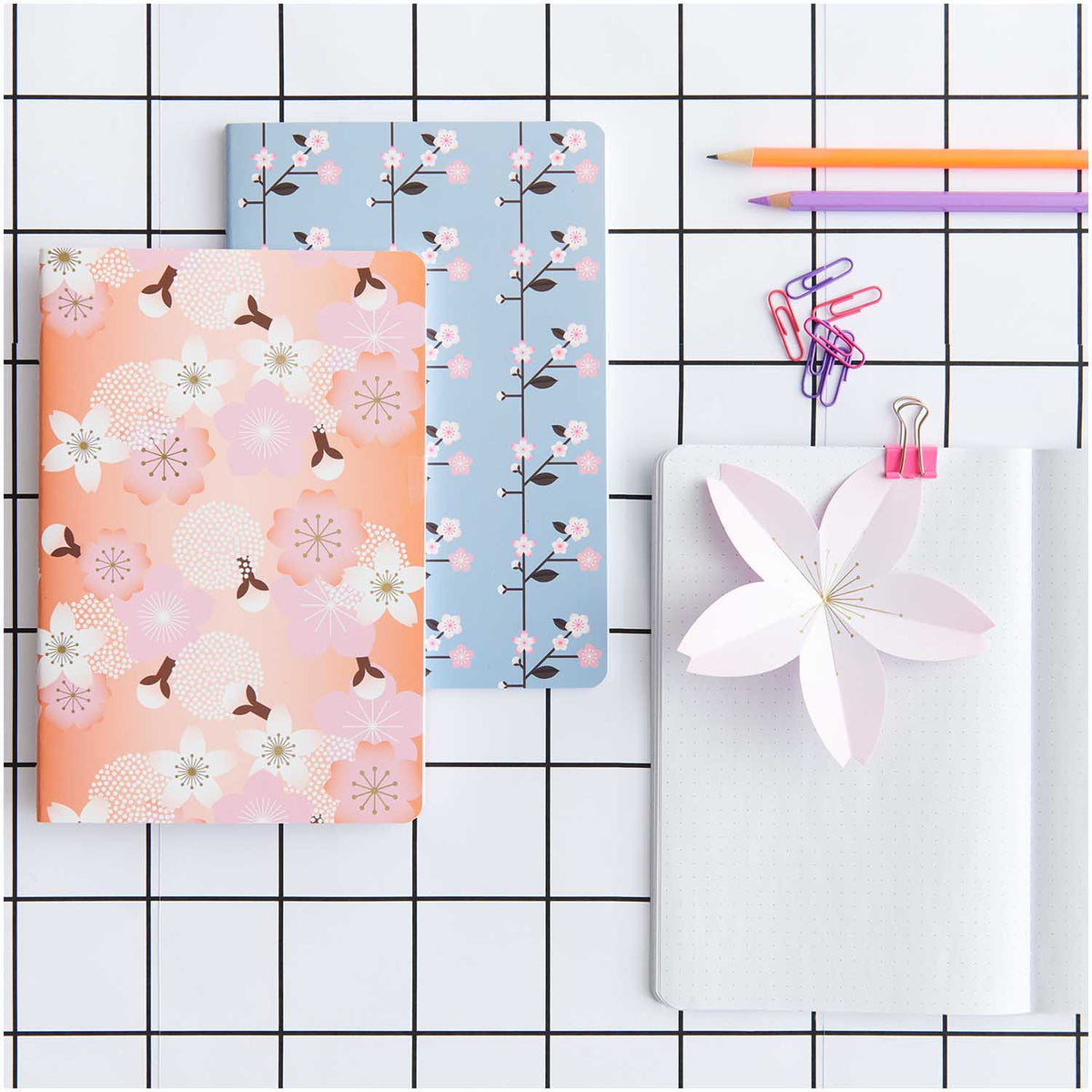 Booklet set 2 pcs Rico Design A5 - Sakura dotted
