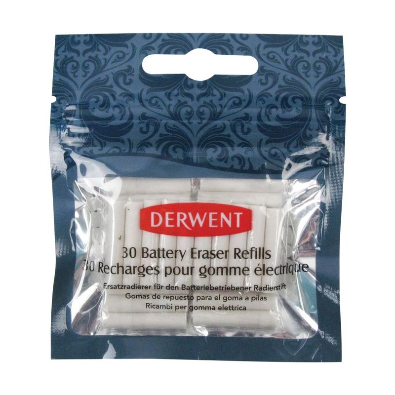 Battery-operated eraser refills 30 pcs Derwent