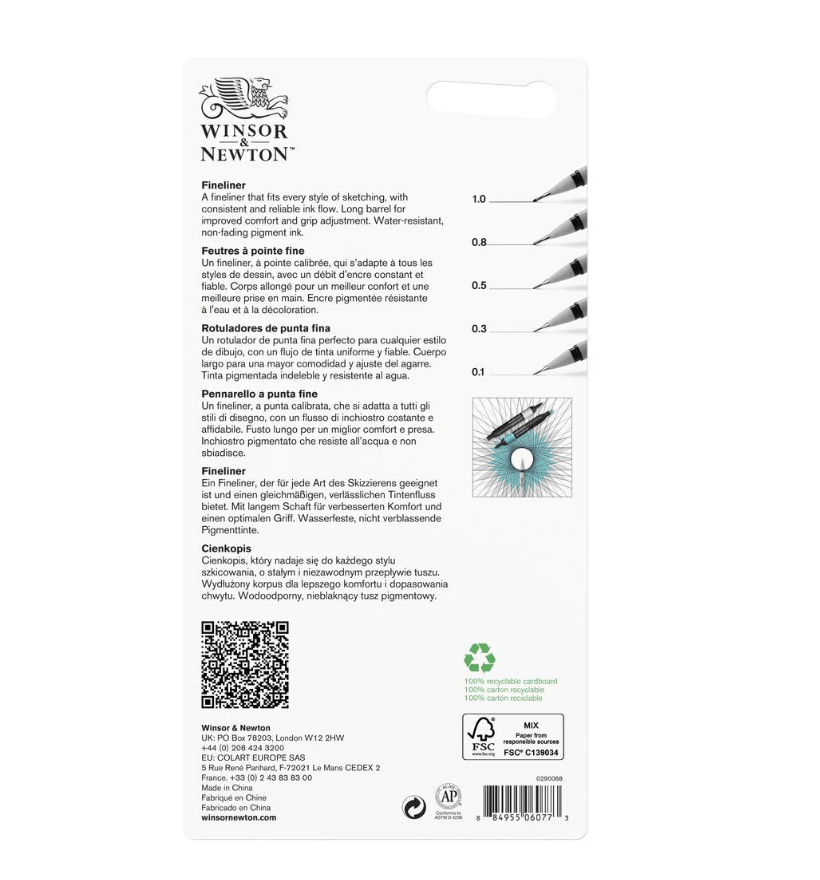 Fineliner assortment 5pcs WN - Black