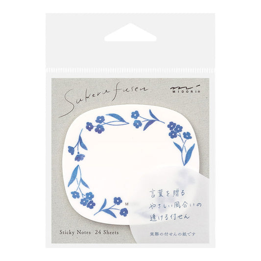 Muistilaput Midori - Blue flowers