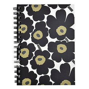 Notebook A5 Spiral Marimekko - Unikko Black
