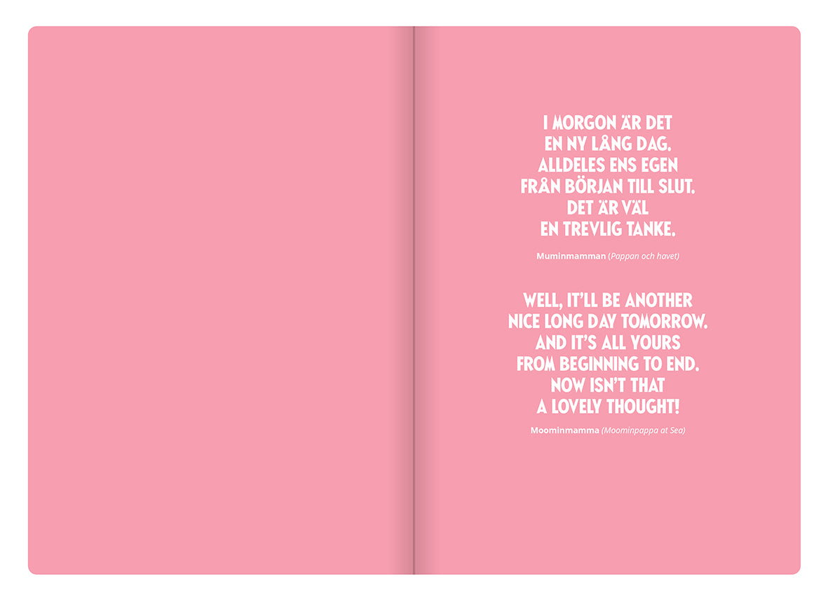 Moomin notebook - Tomorrow is a new day