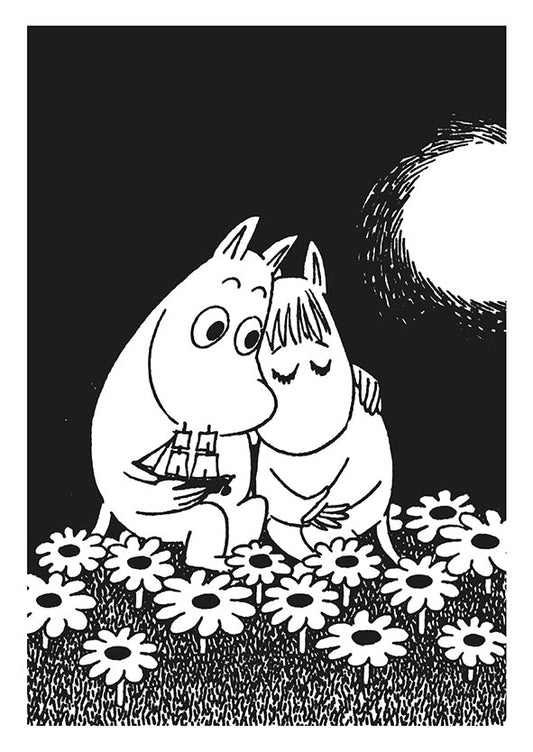 Postikortti kohopaino Muumi - Halaus